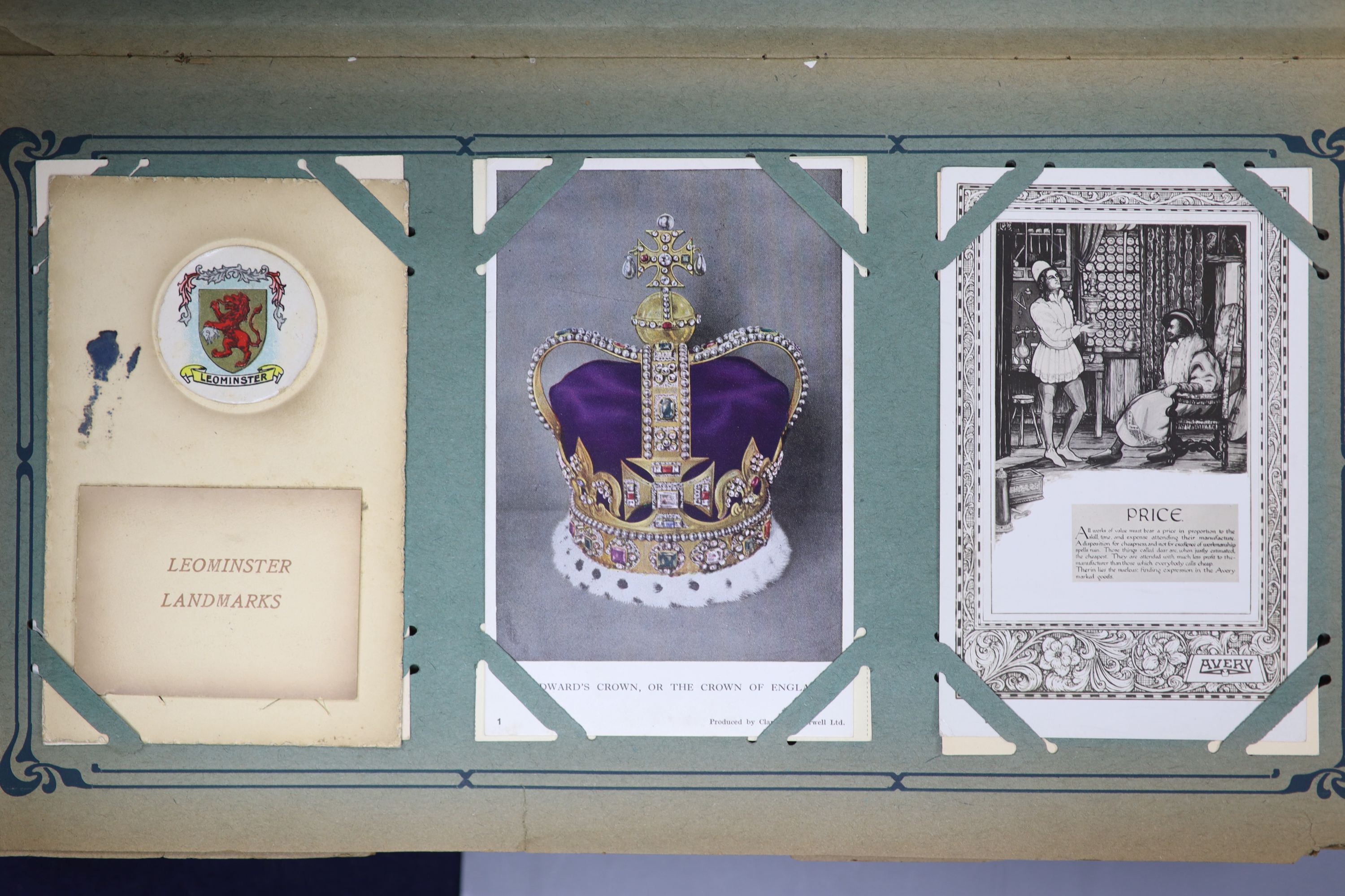 Two albums of postcards, George V and later